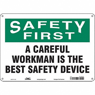 CONDOR 479H05 Safety Sign 10 inx14 in Polyethylene