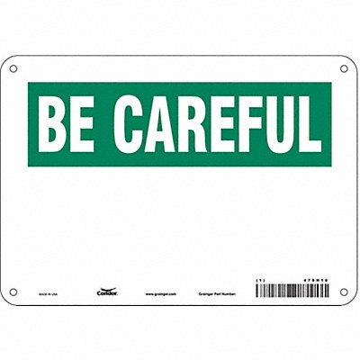 CONDOR 479H18 Safety Sign 7 in x 10 in Polyethylene