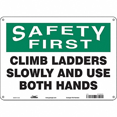 CONDOR 479H45 Safety Sign 10 inx14 in Aluminum