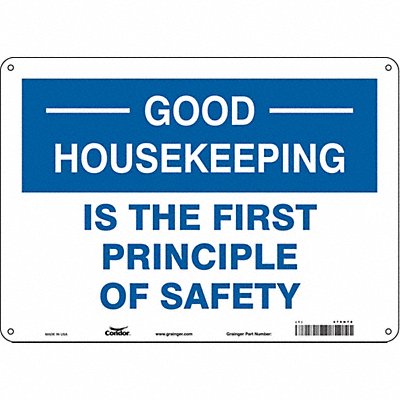 CONDOR 479H78 Safety Sign 10 in x 14 in Aluminum