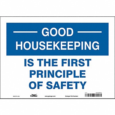 CONDOR 479H82 Safety Sign 10 in x 14 in Vinyl