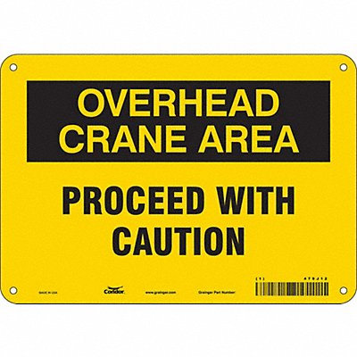 CONDOR 479J12 Safety Sign 7 in x 10 in Aluminum