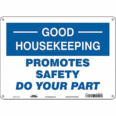 CONDOR 479J19 Safety Sign 10 in x 14 in Aluminum