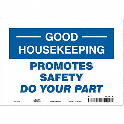 CONDOR 479J22 Safety Sign 7 inx10 in Vinyl