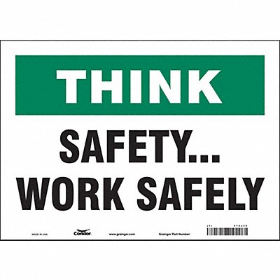 CONDOR 479J36 Safety Sign 10 in x 14 in Vinyl