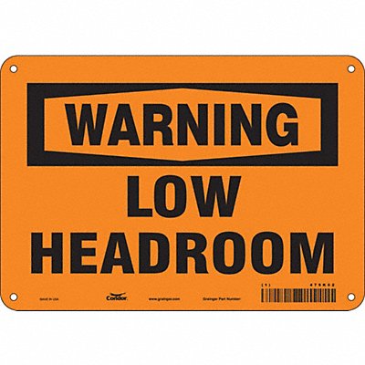 CONDOR 479K02 Safety Sign 7 in x 10 in Polyethylene