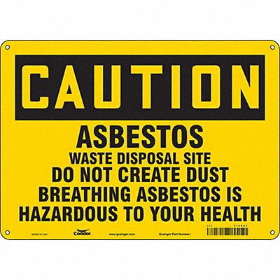 CONDOR 479K42 Safety Sign 10 in x 14 in Polyethylene