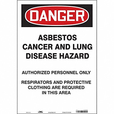 CONDOR 479K98 Safety Sign 20 inx14 in Vinyl