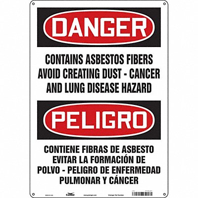 CONDOR 479L21 Safety Sign 20 in x 14 in Aluminum