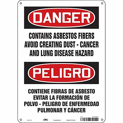 CONDOR 479L23 Safety Sign 14 inx10 in Polyethylene