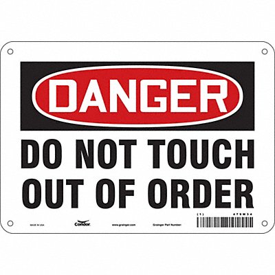 CONDOR 479M34 Safety Sign 7 inx10 in Vinyl