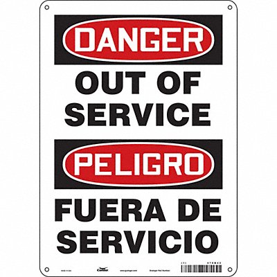 CONDOR 479M43 Safety Sign 14 inx10 in Aluminum