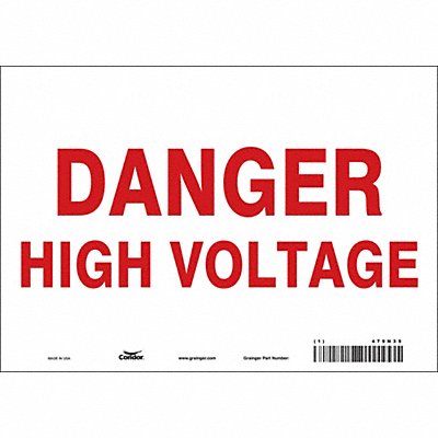CONDOR 479N35 Safety Sign 7 inx10 in Vinyl