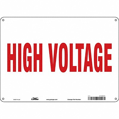 CONDOR 479N57 Safety Sign 10 in x 14 in Polyethylene