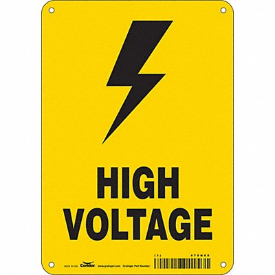 CONDOR 479N60 Safety Sign 10 in x 7 in Aluminum