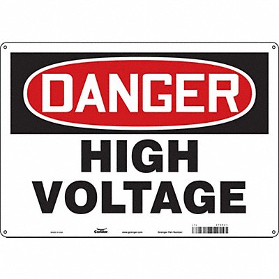 CONDOR 479P51 Safety Sign 14 inx20 in Aluminum