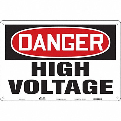 CONDOR 479P69 Safety Sign 24 in x 36 in Polyethylene