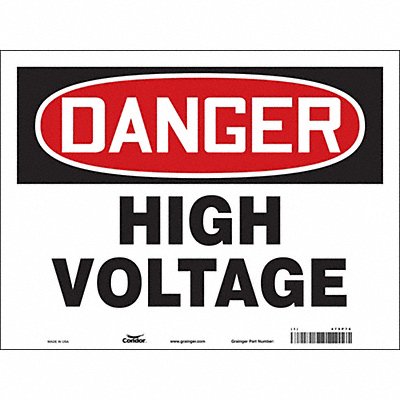 CONDOR 479P76 Safety Sign 18 inx24 in Vinyl