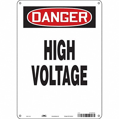 CONDOR 479P80 Safety Sign 14 inx10 in Aluminum