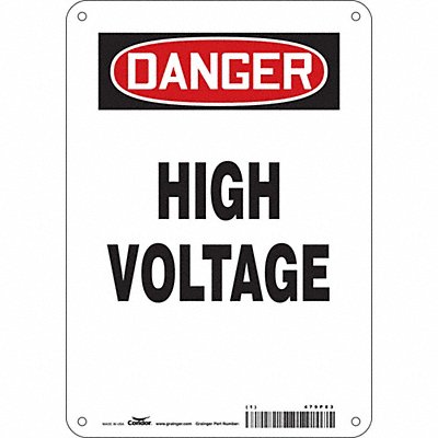 CONDOR 479P83 Safety Sign 10 inx7 in Polyethylene