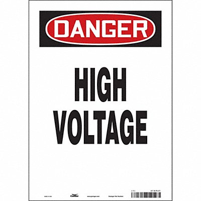 CONDOR 479P87 Safety Sign 14 inx10 in Vinyl