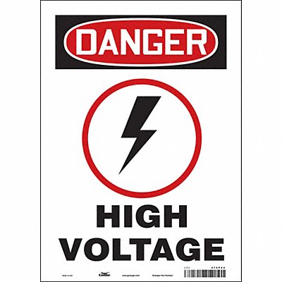 CONDOR 479P94 Safety Sign 14 inx10 in Vinyl