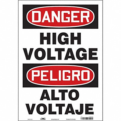 CONDOR 479R10 Safety Sign 20 inx14 in Vinyl