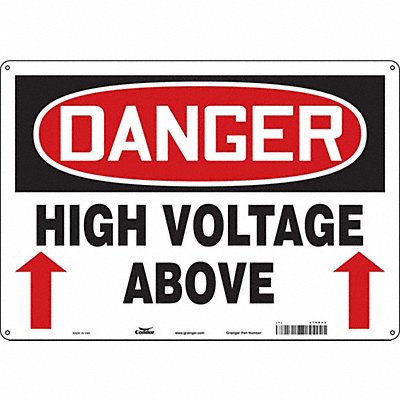 CONDOR 479R43 Safety Sign 14 inx20 in Aluminum