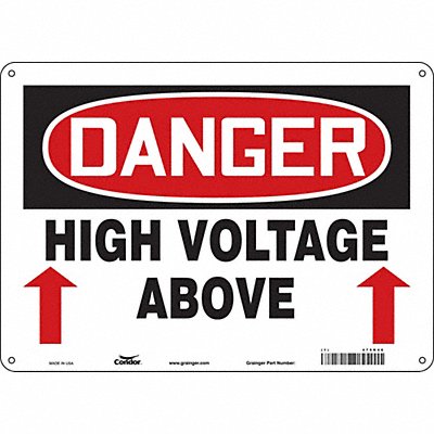 CONDOR 479R46 Safety Sign 10 inx14 in Polyethylene