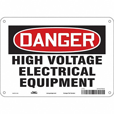 CONDOR 479T06 Safety Sign 7 in x 10 in Aluminum
