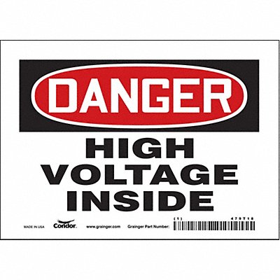 CONDOR 479T18 Safety Sign 5 inx7 in Vinyl