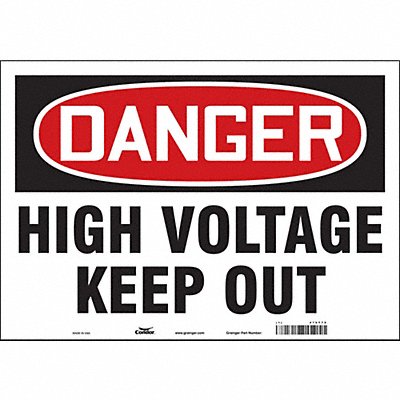 CONDOR 479T79 Safety Sign 14 inx20 in Vinyl