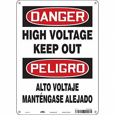 CONDOR 479T99 Safety Sign 14 inx10 in Polyethylene