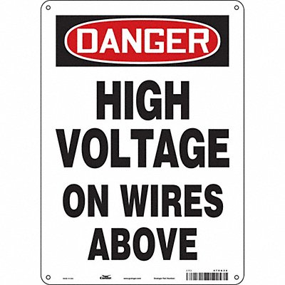 CONDOR 479U34 Safety Sign 14 inx10 in Aluminum
