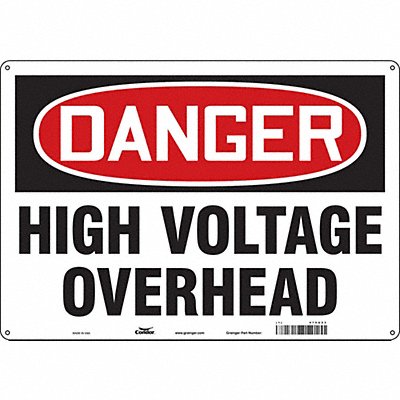 CONDOR 479U53 Safety Sign 14 inx20 in Aluminum