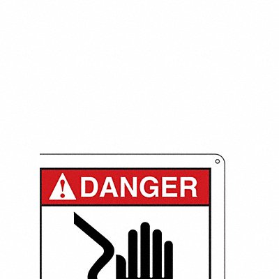 CONDOR 479V72 Safety Sign 14 in x 10 in Aluminum