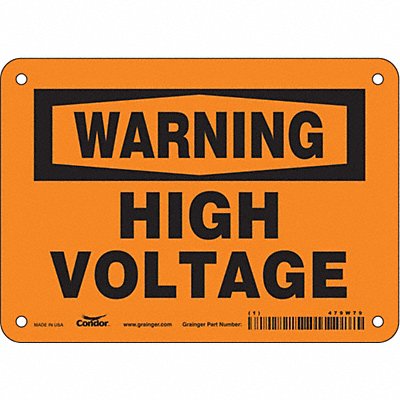 CONDOR 479W79 Safety Sign 5 inx7 in Vinyl