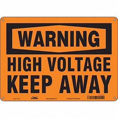 CONDOR 479W92 Safety Sign 10 in x 14 in Polyethylene