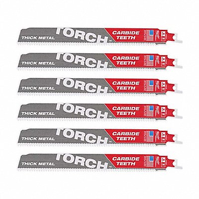 MILWAUKEE TOOL  EQUIPMENT 48-00-5302, 48-00-5302 (2) 9 8TPI w/ Carbide SAWZALL Blade 3PK