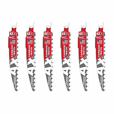 MILWAUKEE TOOL  EQUIPMENT 48-00-5331, 48-00-5331 (2) 6 3TPI w/ Carbide SAWZALL Blade 3PK