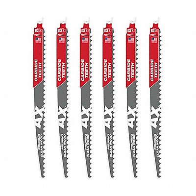 MILWAUKEE TOOL  EQUIPMENT 48-00-5333, 48-00-5333 (2) 12 3TPI w/Carbide SAWZALL Blade 3PK