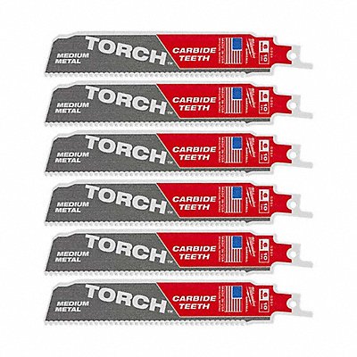 MILWAUKEE TOOL  EQUIPMENT 48-00-5351, 48-00-5351 (2) 6 10TPI w/ Carbide SAWZALL Blade 3PK