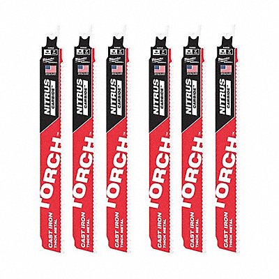 MILWAUKEE TOOL  EQUIPMENT 48-00-5362, 48-00-5362 (2) 9 8TPI w/NITRUS CARBIDE SAWZALL 3PK