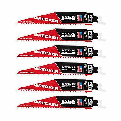 MILWAUKEE TOOL  EQUIPMENT 48-00-5371, 48-00-5371 (2) 6 w/ NITRUS CARBIDE SAWZALL 3PK