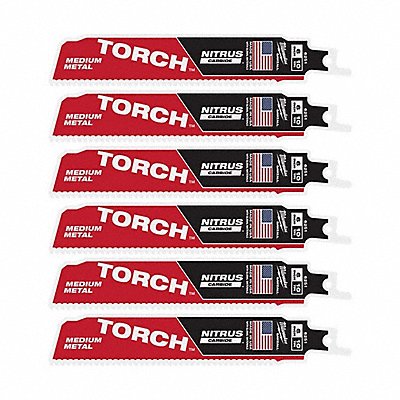 MILWAUKEE TOOL  EQUIPMENT 48-00-6351, 48-00-6351TPI10 6 w/NITRUS CARBIDE SAWZALL Bl 3PK