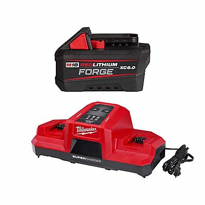MILWAUKEE 4.81118614859181E+15 Battery and Super Charger 18V 2.1 lb