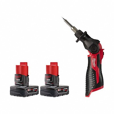 MILWAUKEE 48112412248820 M12 Battery 2PK + M12 Soldering Iron