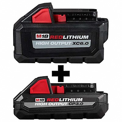 MILWAUKEE 4811186548111830 M18 XC6.0 Battery Pack + CP3.0 Battery
