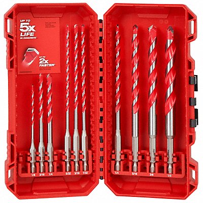 MILWAUKEE 48209058 Rotary Hammer Drill Bit Set Hex Shank