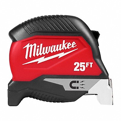 MILWAUKEE 48221027M Tape Measure 25 ft L Blade SAE